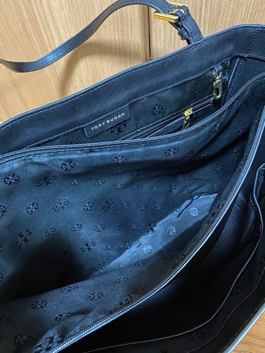 TORY BURCH トリーバーチ トートバッグ 黒 ブラックレザー就活 TORY BURCH トリーバーチ トートバッグ 黒 ブラックレザー就活