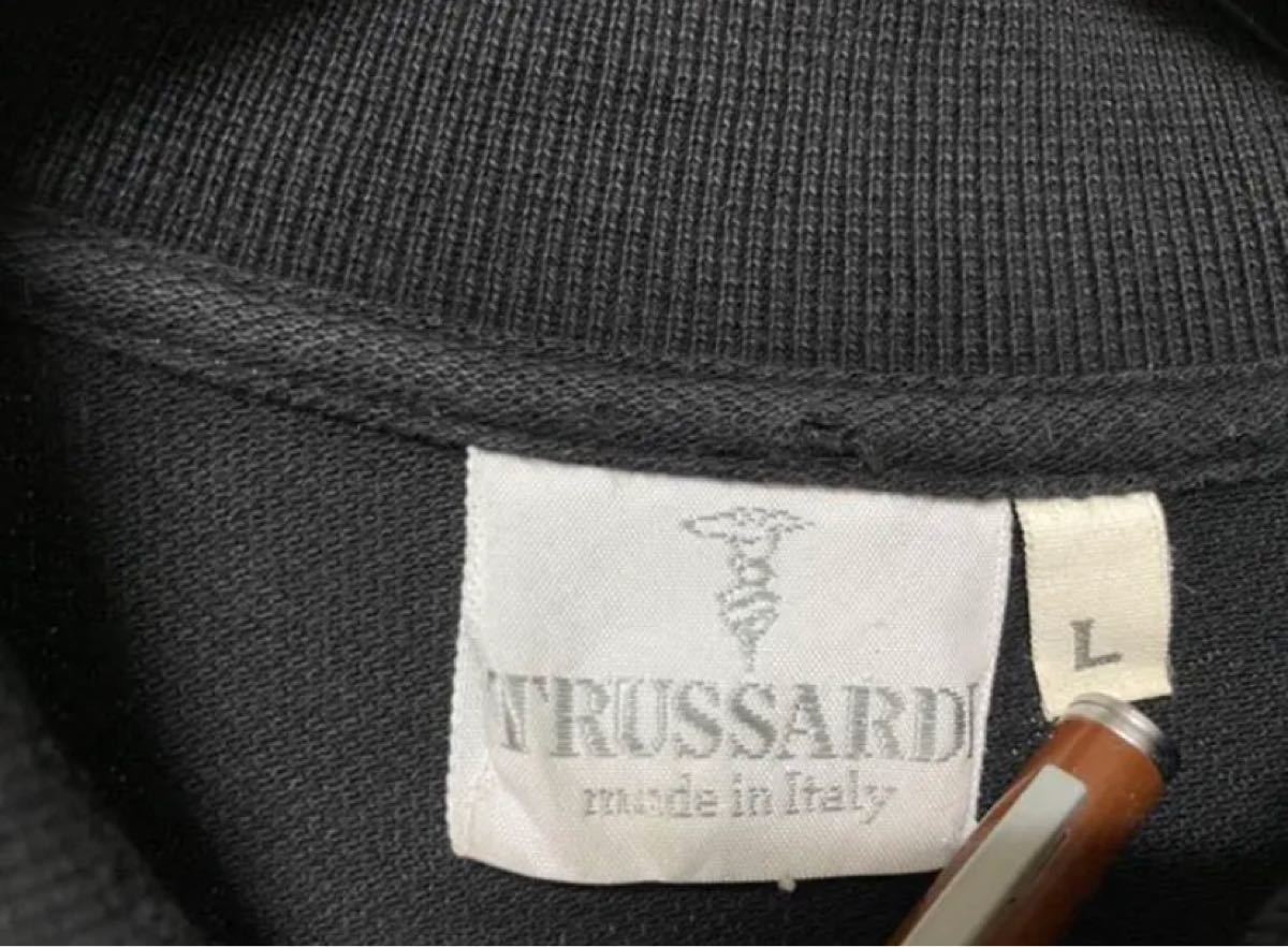 【TRUSSARDI/トラサルディ】ワンポイント刺繍ロゴ 鹿の子半袖ポロシャツ☆