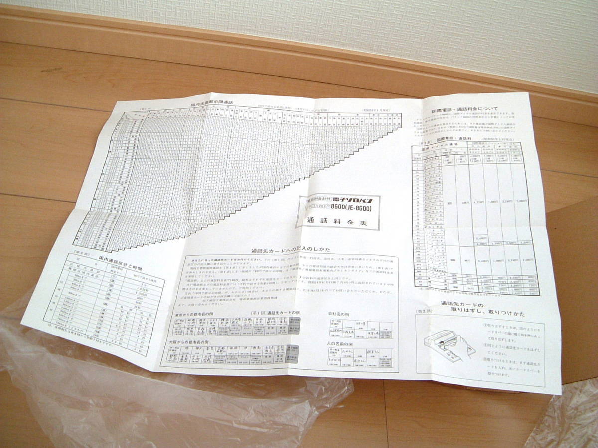 特殊モデル　ナショナル　Panac8600　電話料金計　付　電卓　◆　昭和　レトロ　計算機　１９７０年代　新品　パナソニック　電子ソロバン_画像8