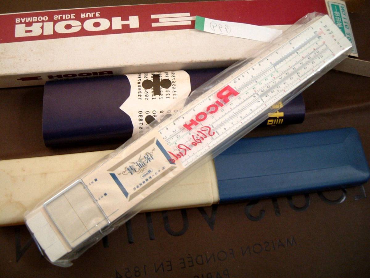 計算尺　リコー　ＮＯ．116　新品　999◆　昭和　レトロ　竹　BAMBOO　SLIDE　RULE　　デッド　JUNK 　レア　廃盤_画像3