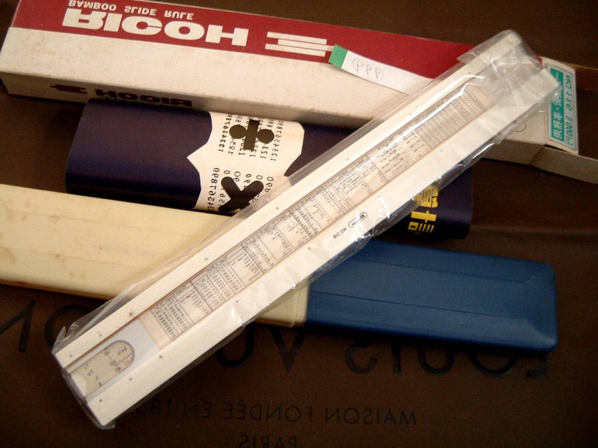 計算尺　リコー　ＮＯ．116　新品　999◆　昭和　レトロ　竹　BAMBOO　SLIDE　RULE　　デッド　JUNK 　レア　廃盤_画像4