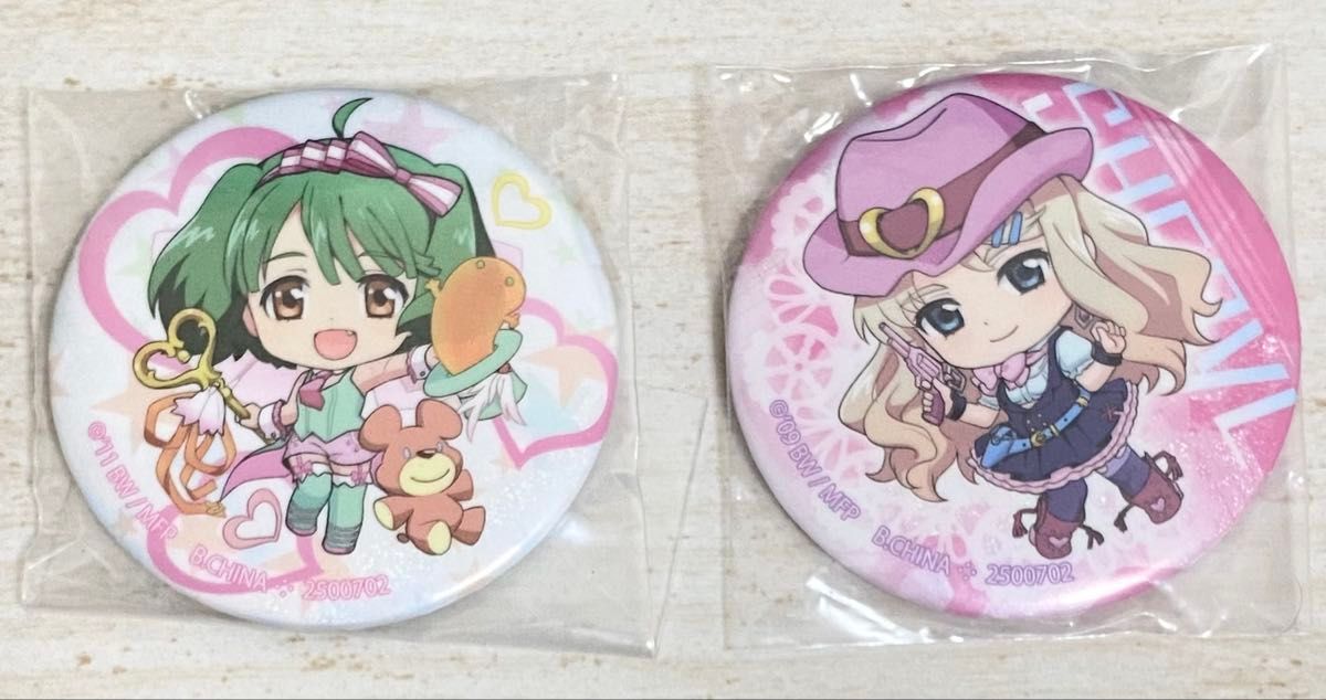 ランカ 缶バッジ マクロスF 限定 マクロスF あそーと ランカ・リー&シェリル・ノーム 缶バッジ