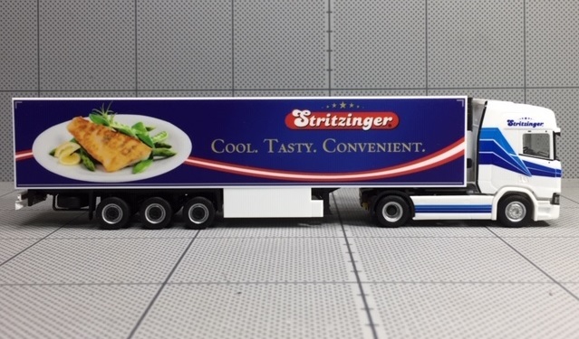 1/87 Herpa Scania CRHD Refridgerated Trailer &#34;Stritzinger&#34; &#34;sale \\650 Off&#34;