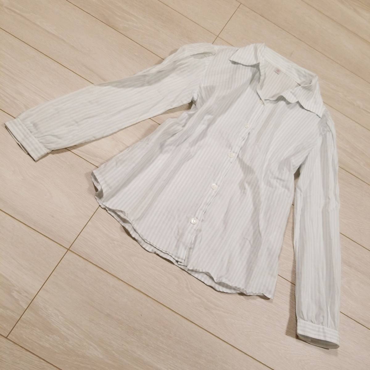 Paypayフリマ J545 最終値下げ Uniqlo ユニクロ S レディース シャツ 長袖 ストライプ 水色系 ブラウス 綿100 コットン Paypayフリマ J545 最終値下げ Uniqlo ユニクロ S レディース シャツ 長袖 ストライプ 水色系 ブラウス 綿100 コットン
