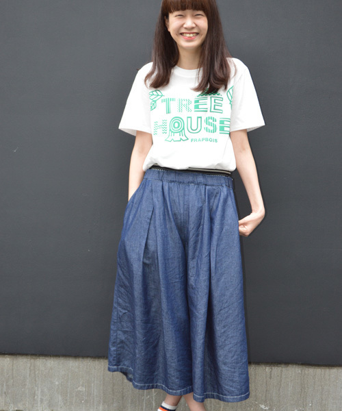  beautiful goods * Frapbois FRAPBOIS ton cell Denim gaucho pants * size 1