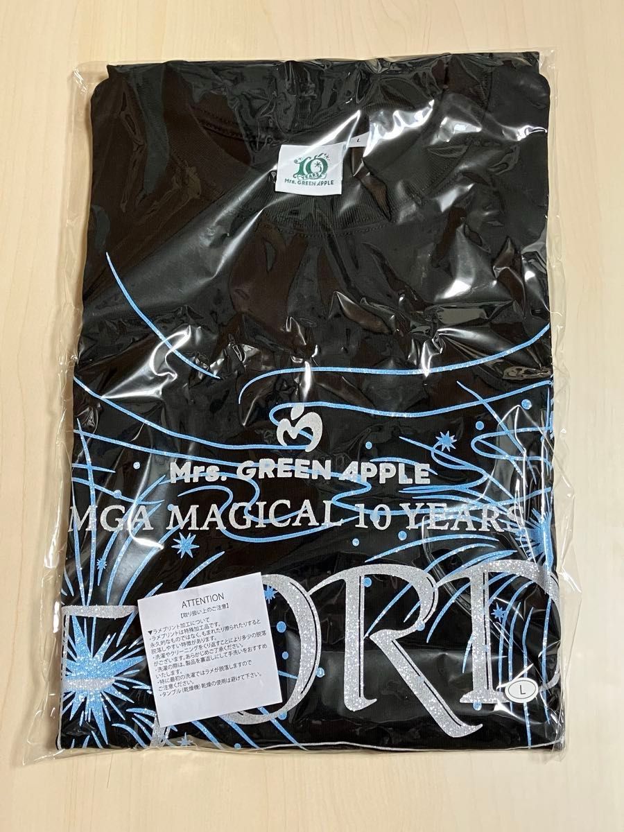 新品 未開封 ミセス フィヨルド グリッター Tシャツ L Mrs GREEN APPLE フィヨルド グリッターロゴTシャツ Lサイズ