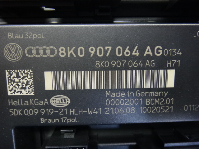  Audi A4 8K series B8 etc. body control module unit product number 8K0907064 AG [7035]
