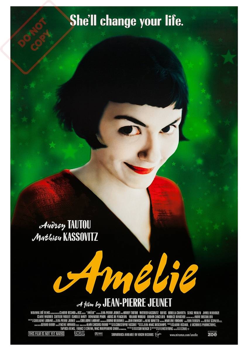US版ポスター『アメリ』（Amelie）（Le Fabuleux Destin d'Amelie 