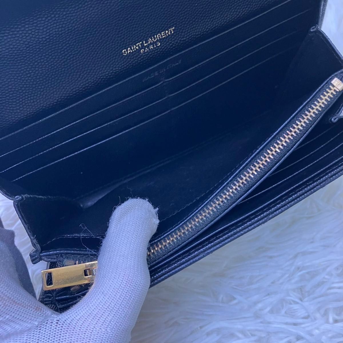 サンローラン 長財布 Vステッチ キャビアスキン キルティング 専用袋 楽天市場】【ｸｰﾎﾟﾝ5%OFF】サンローラン・パリ／SAINT LAURENT