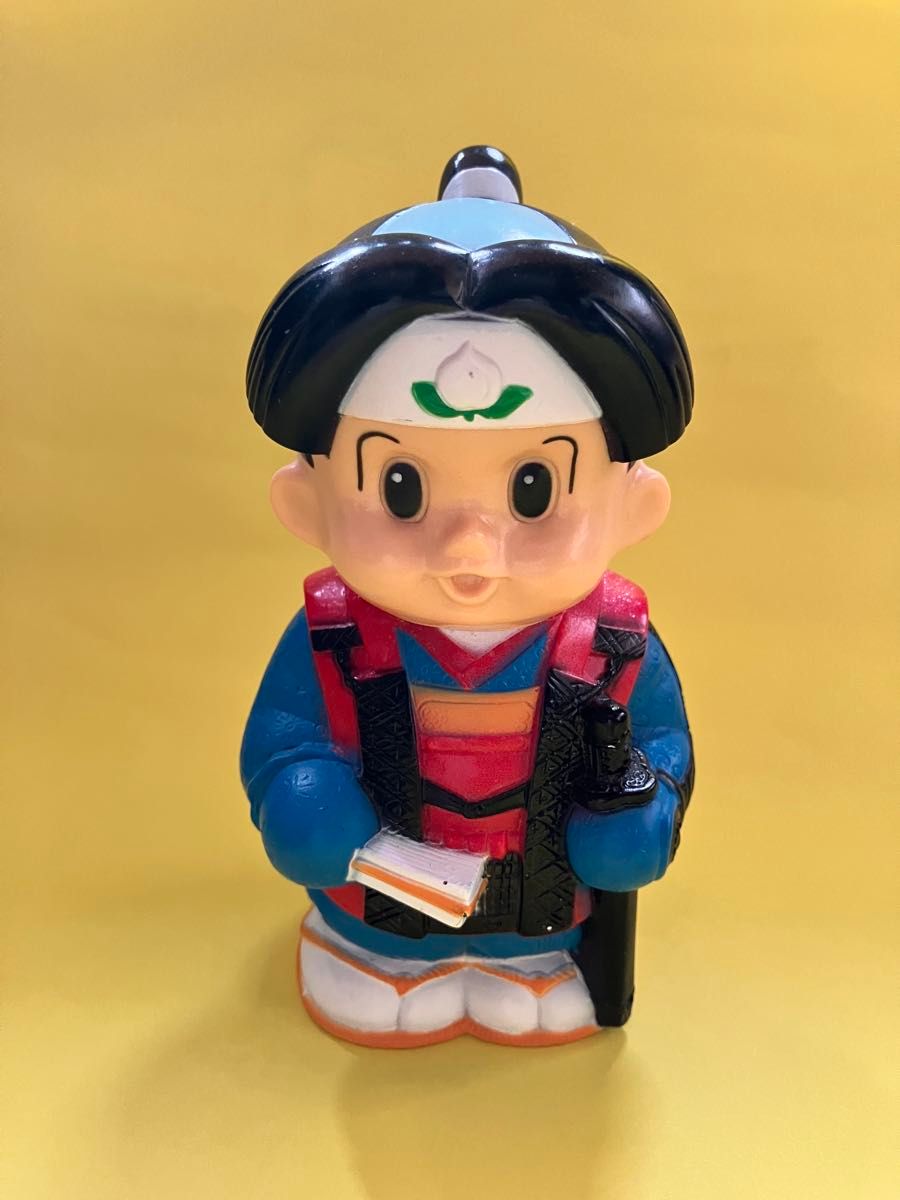 信金 信ちゃん店頭用 昭和レトロ 昭和レトロ 信用金庫 しんちゃん 桃太郎 ソフビ製 貯金箱 非売品