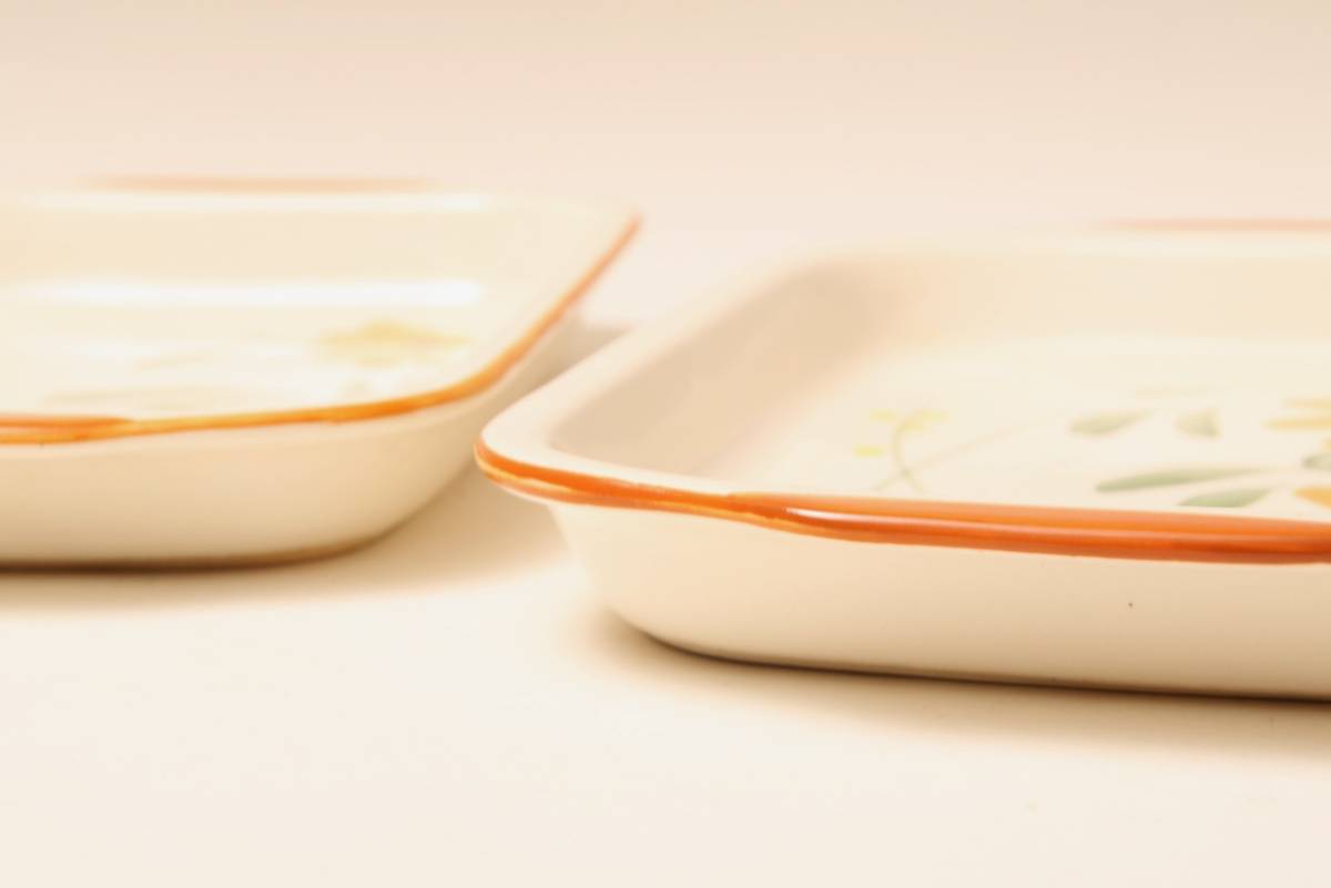 昭和レトロ/70S/お皿/TOME CHINA/レトロ/グラタン皿/ヴィンテージ/ストーンウェア/オーブン/ハンドペイントの画像10
