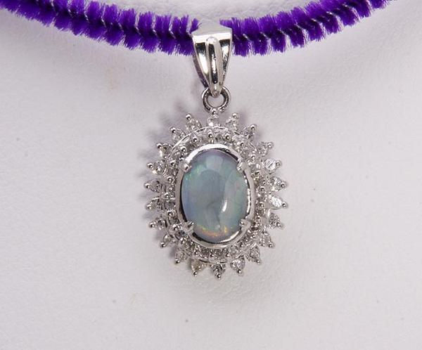 { pawnshop exhibition }Pt900* black opal pendant top *C-2228