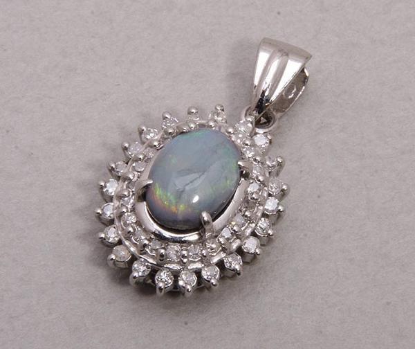 { pawnshop exhibition }Pt900* black opal pendant top *C-2228