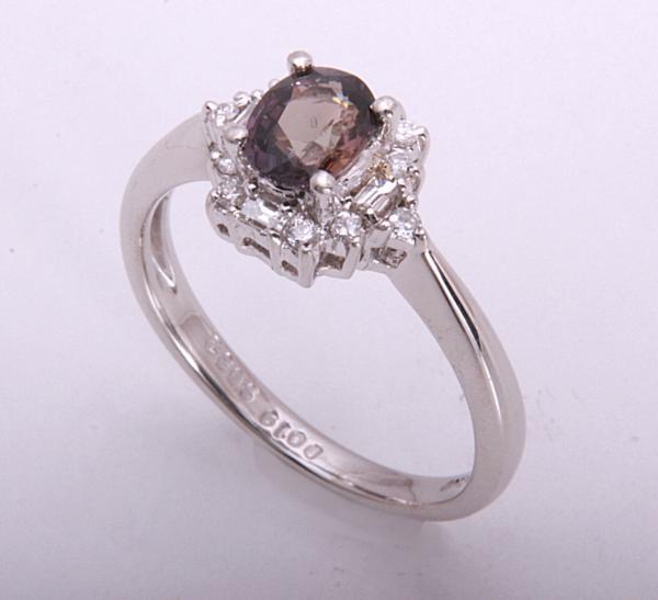 通販 《質屋出品》Pt900☆天然カラーチェンジサファイア0.82ct+