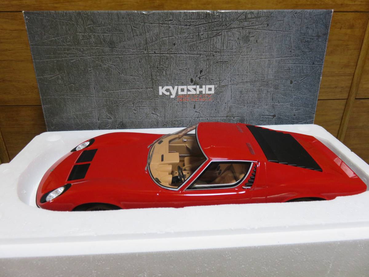 京商・オリジナル・巨大！ビッグサイズ♪ 1/12 ランボルギーニ ミウラ P400S (レッド) 世界限定350台