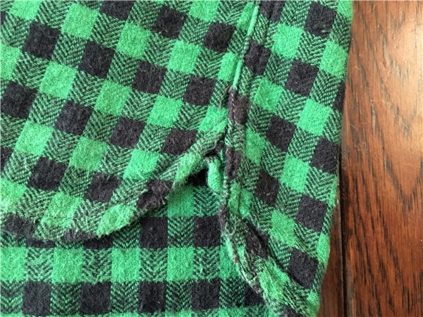 フラットヘッド ＦＬＡＴＨＥＡＤ 細かい ブロックチェック ネルシャツ ３８ 緑 黒 マチ付き ビンテージ スタイル メタルボタン_画像5
