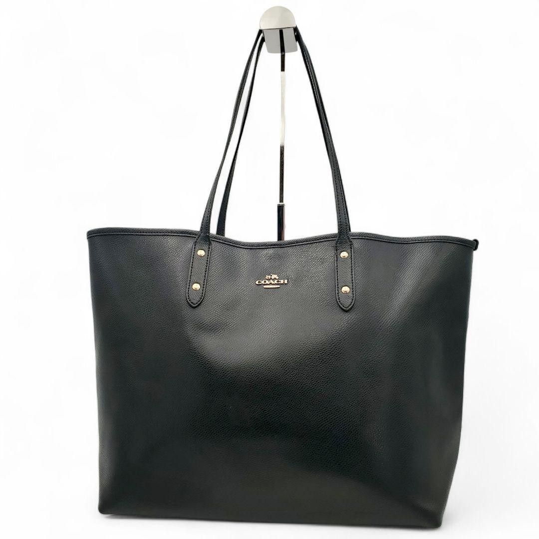 コーチ トートバッグ レキシントン A4可能 肩掛け レザー ブラック COACH トートバッグ A4可 大容量 クロスグレインレザー 肩掛け