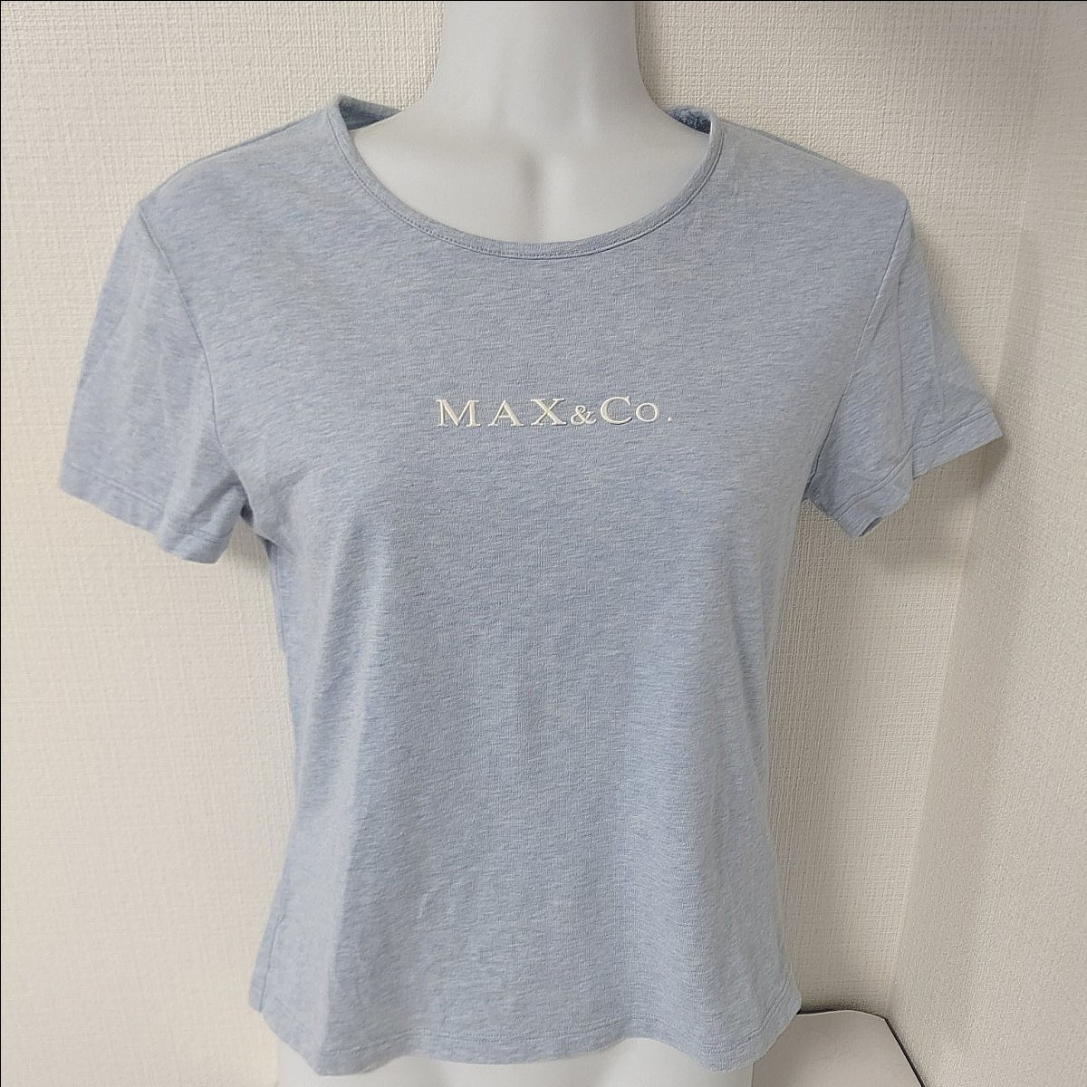 週末値下げ！MAX＆Co.  マックスアンドコー　水色　Sサイズ 半袖　Tシャツ　ブルー