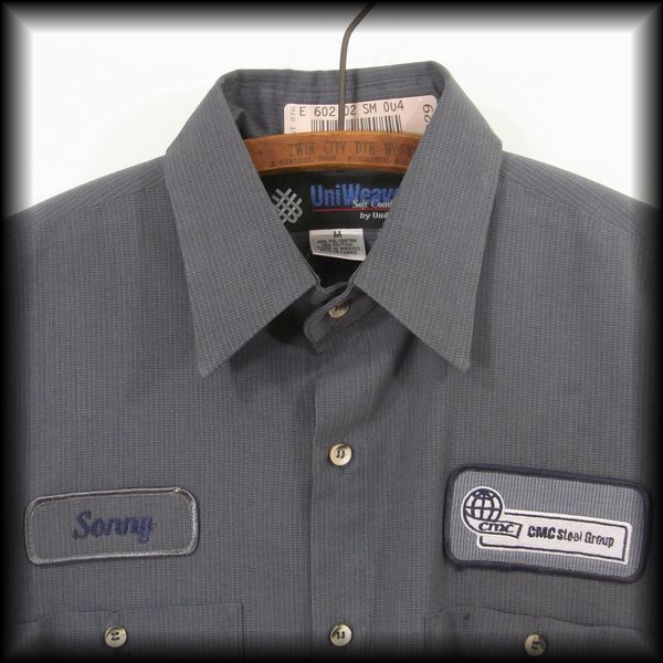 UniWeave Work Shirt CMC Steel Group ユニウィーブ ワークシャツ Sz M-LS No 1_画像5