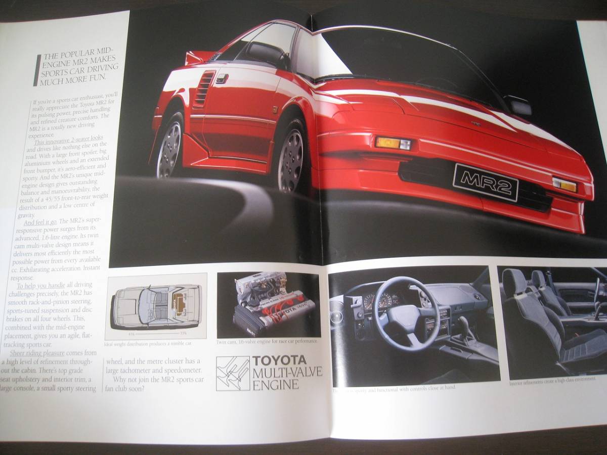 C4373 海外カタログ英語トヨタmr2 Aw11 1987 代購幫 C4373 海外カタログ英語トヨタmr2 Aw11 1987 代購幫