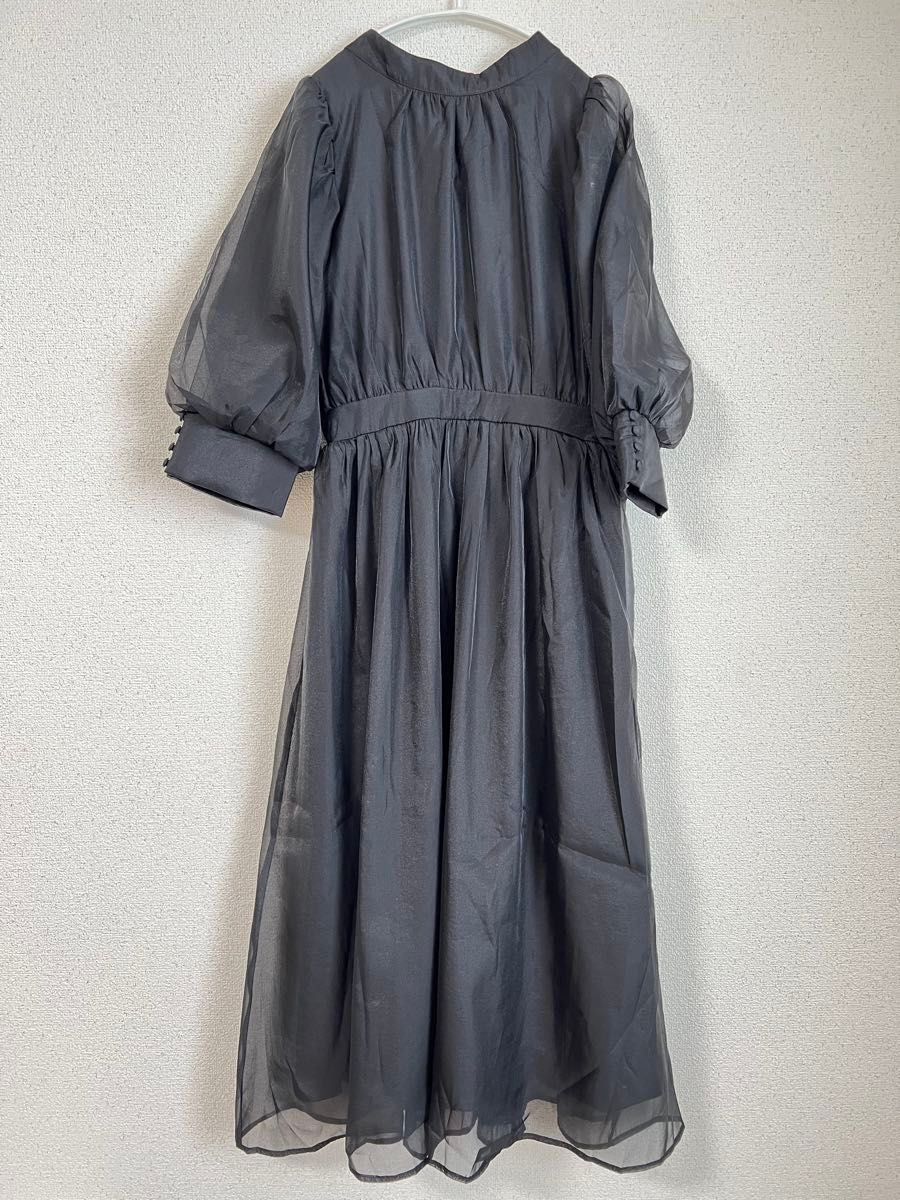 【タグ付き・未着用】 willfully オケージョンドレス/ワンピース 未使用タグ付き ドレスプラス DRESS+ オーガンジーワンピース M