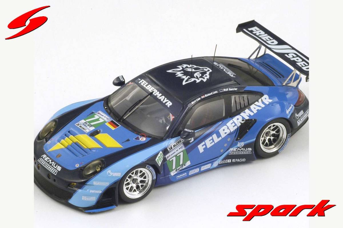 □スパークモデル 1/43 2012 ポルシェ911 (997) RSR #77 ルマン24h-