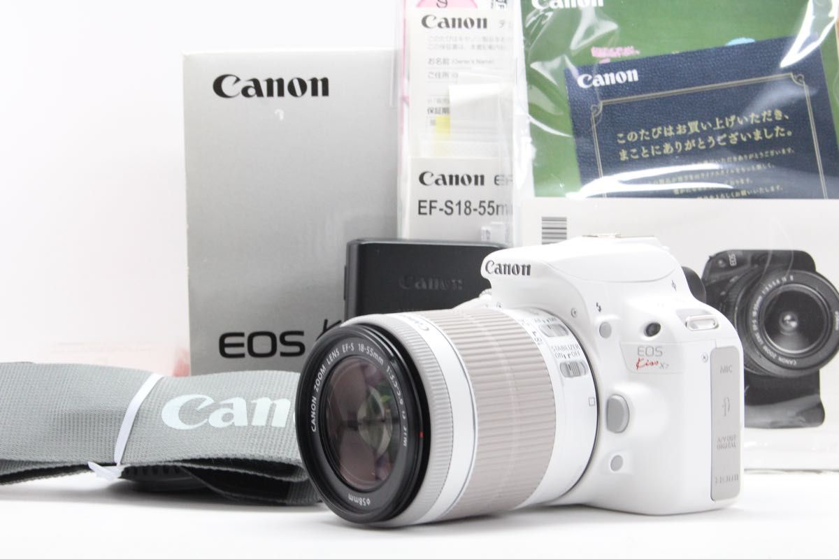 シャッター数1100回 美品 Canon EOS kiss X7 レンズセット 極上美品 Canon EOS Kiss X7ホワイト レンズセット|Yahoo