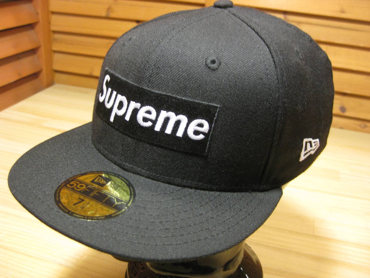 Y送料無料△569【Supreme シュプリーム】16AW R.i.p. NEWERA BOX LOGO CAP キャップ ブラック SIZE 7 1/4_画像1