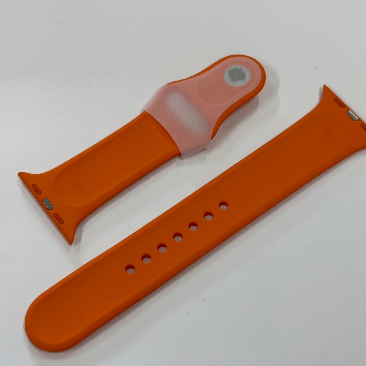 Apple Watch 7 HERMES/エルメス スポーツバンド45mm 即決 未使用 Apple Watch HERMES 限定 オレンジ スポーツバンド