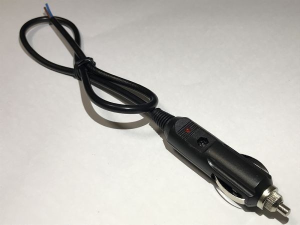 【シガーM電線付き】送料無料 送料込 LED付き シガーソケット オス 増設 加工 (検 車載モニター ドライブレコーダー_画像1