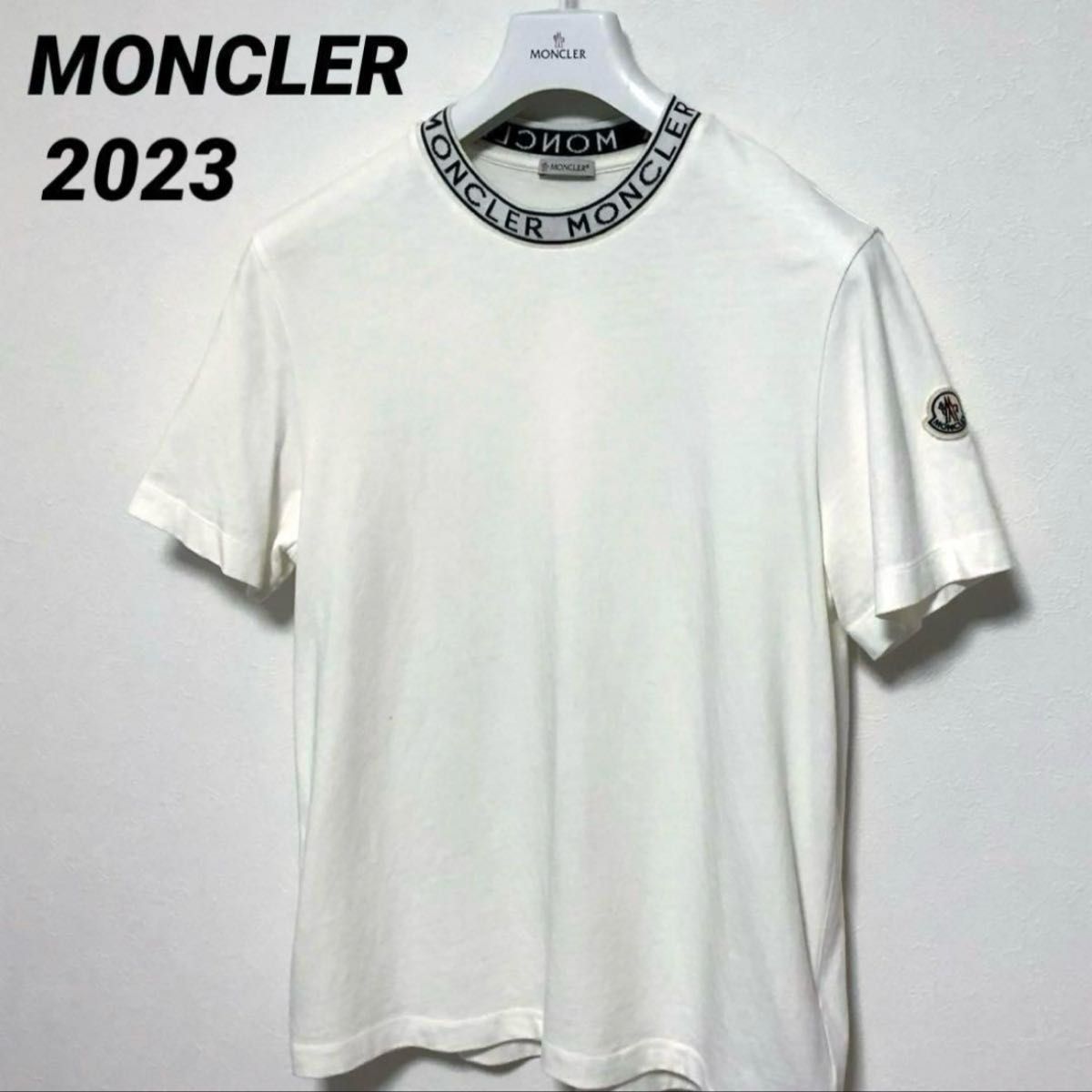 【国内発送・関税込】MONCLER ロゴレタリングプリントTシャツ モンクレール MONCLER レタリングロゴ Tシャツ ホワイト 白T