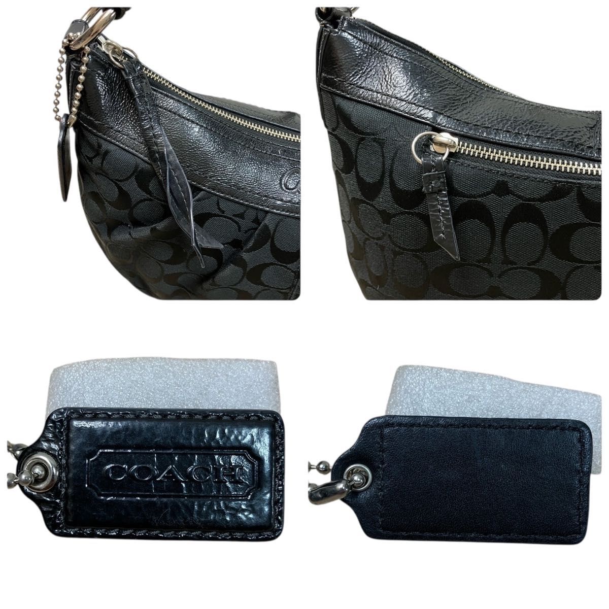 美品COACH ハンドバッグ 肩掛けショルダーバッグ シグネチャー F13739 美品】 COACH コーチ ワンショルダーバッグ ハンドバッグ 肩掛け