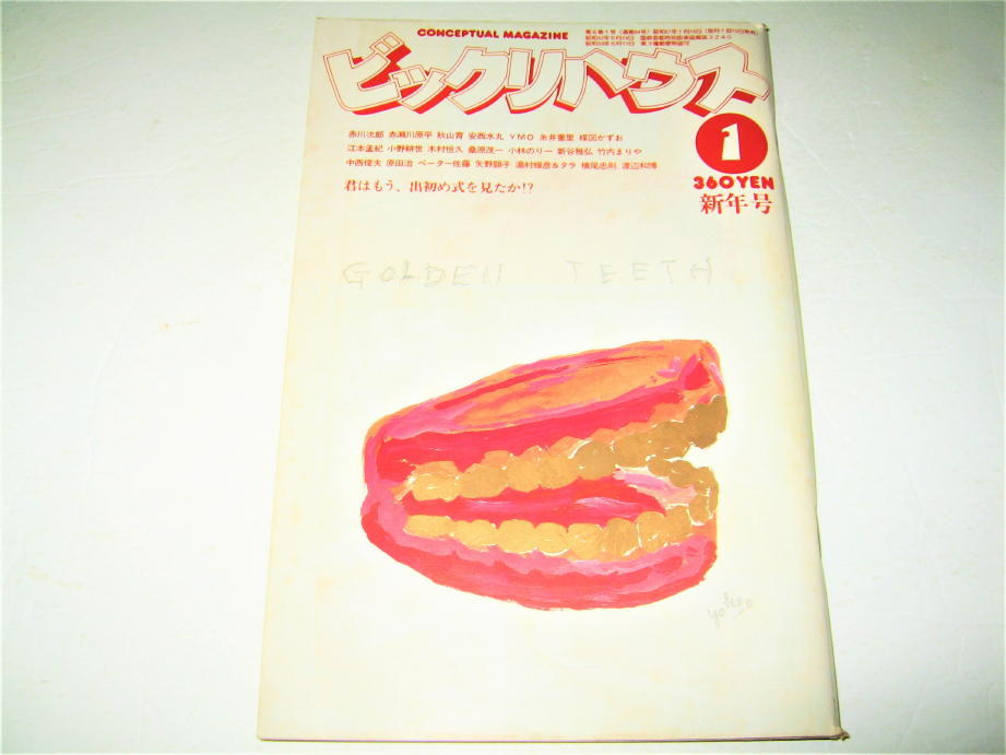 *[ magazine ] amazing house *1982/1 month number ( new year number )* cover design : width tail ..* Yano Akiko Itoi Shigesato hot water . shining .& cod Akasegawa Genpei YMO Sakamoto Ryuichi 