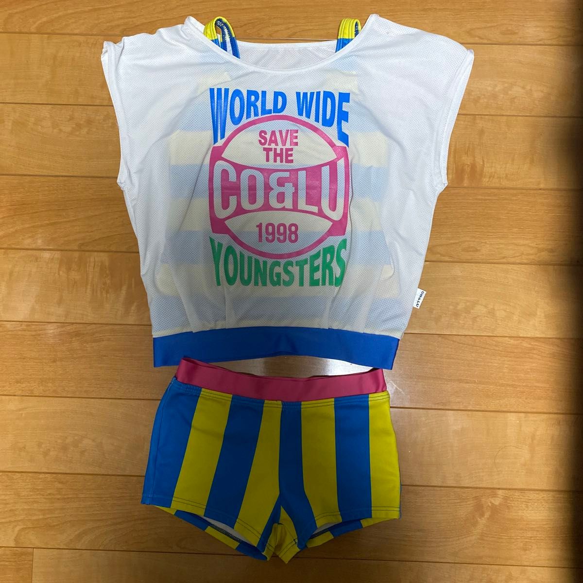 Alam 水着 上下セット カラフルストライプ水着上下セット セパレート160|Yahoo!フリマ