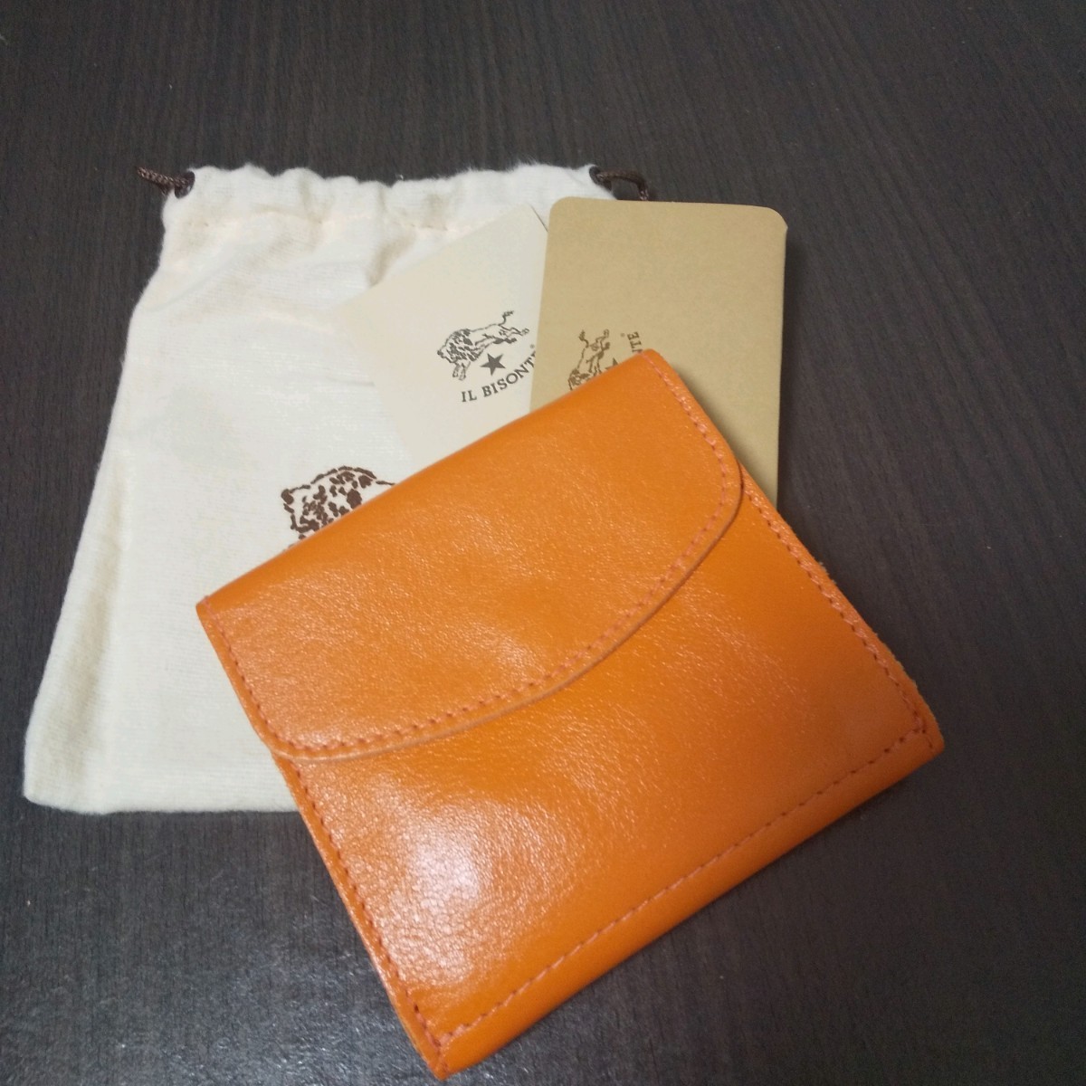ダークブラウン 茶色 新品 イルビゾンテ 本革 レザー 財布 ウォレット