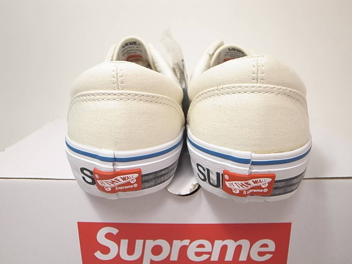 【即決 送料無料】Supreme x VANS ERA PRO 29cm US11 新品 Motion Logo スケシンSKATE THING シュプリーム モーションロゴ White 白 2016年