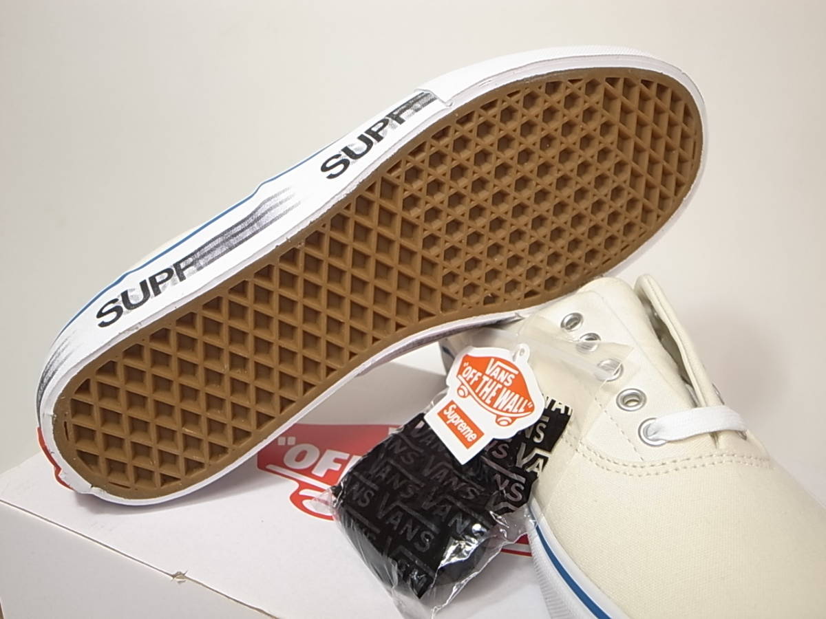 【即決 送料無料】Supreme x VANS ERA PRO 29cm US11 新品 Motion Logo スケシンSKATE THING シュプリーム モーションロゴ White 白 2016年