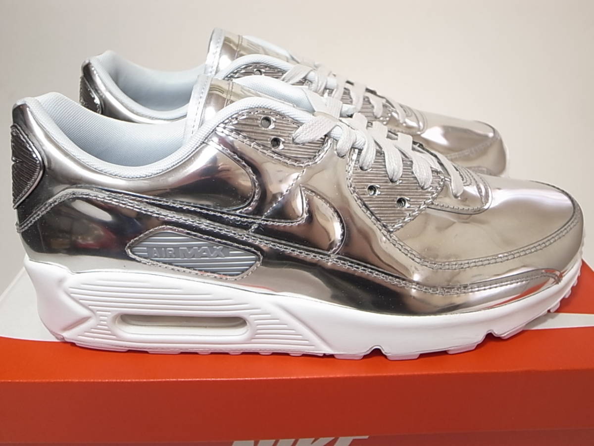 送料無料】NIKE W AIR MAX 90 SP CHROME SILVERメタリック シルバー 銀