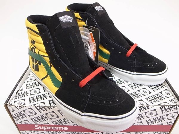 超人気 専門店 2006年製 supreme x vans public enemy スニーカー kids