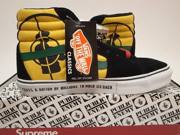 超人気 専門店 2006年製 supreme x vans public enemy スニーカー kids