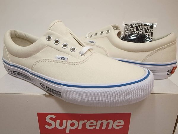 【即決 送料無料】Supreme x VANS ERA PRO 29.5cm US11.5 新品 Motion Logo スケシン SKATE THING シュプリーム モーション ロゴ 白 2016年