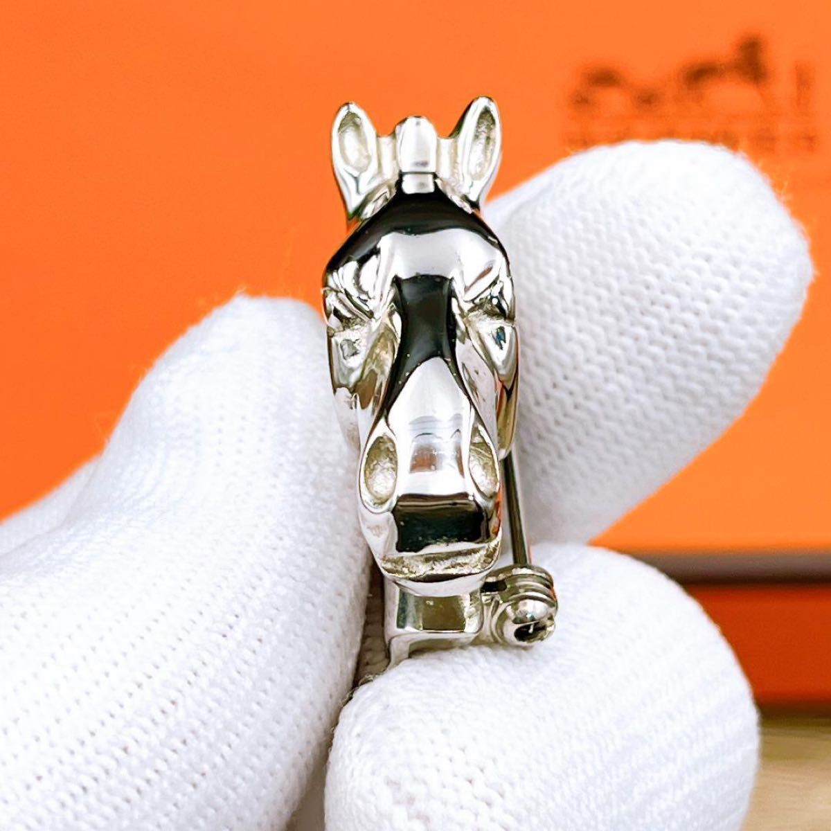 エルメス ホース ブローチ エルメス HERMES ホースヘッド ブローチ シルバー ブランド 馬