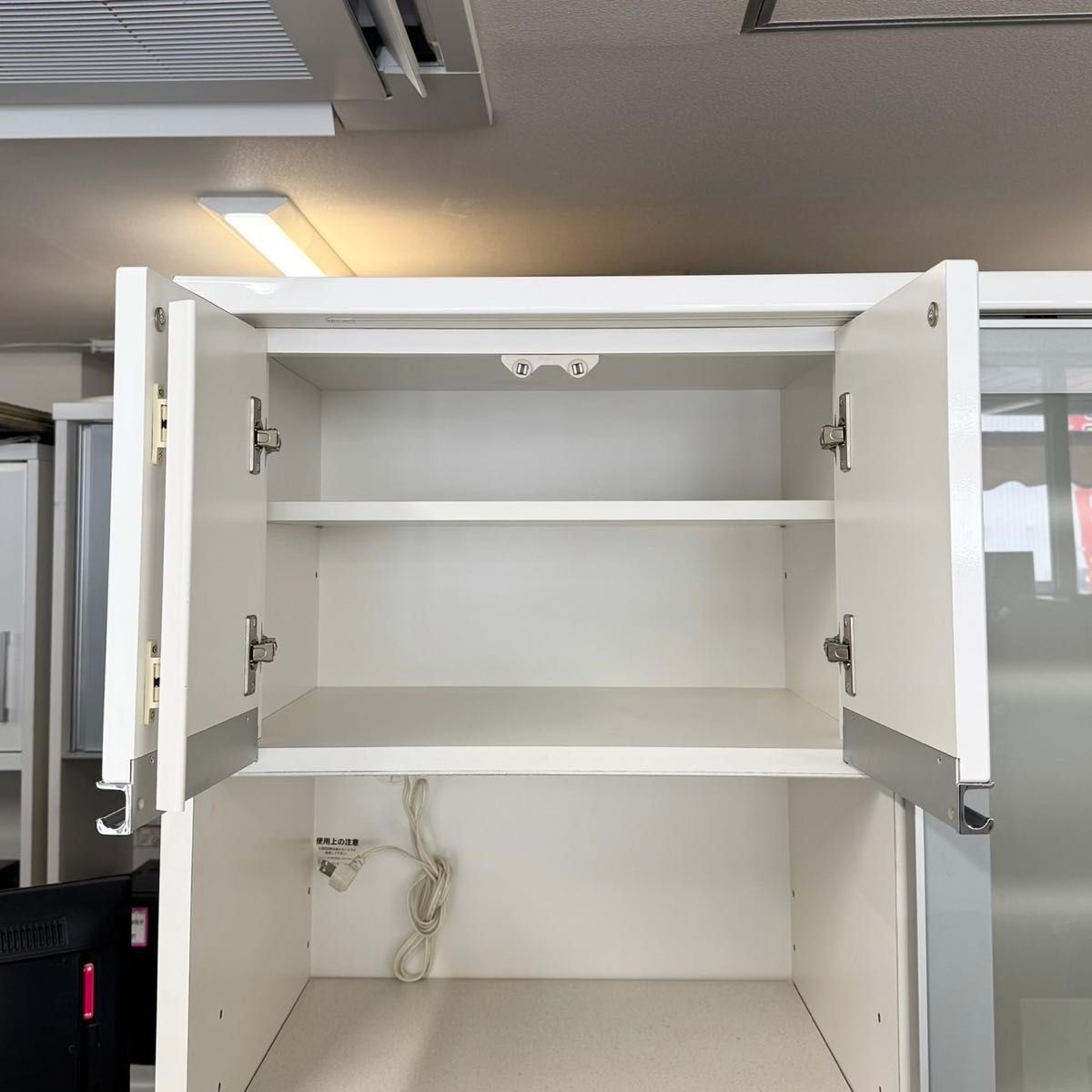 ☆松田家具 レンジボード ブランカ ホワイト 幅120cm 定価38万 松田家具 120cm幅ダイニングボード 食器棚 キッチン