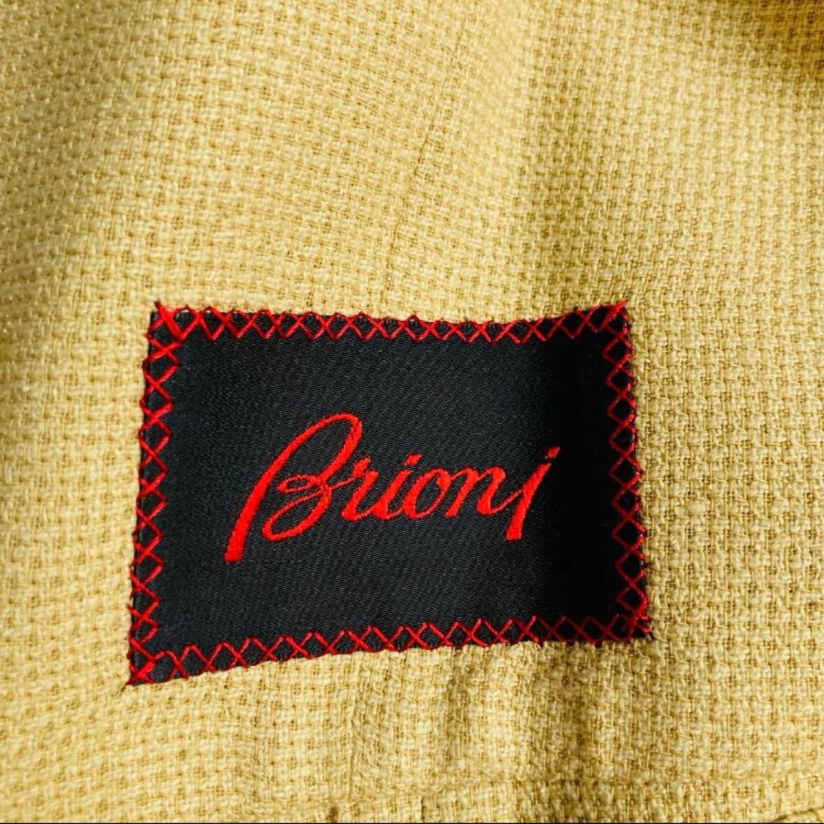 イタリア製 ブリオー二 ウールテーラードジャケット 裏地ロゴ入り 総裏 極美品 Brioni ブリオーニ シルク/ウール テーラードジャケット