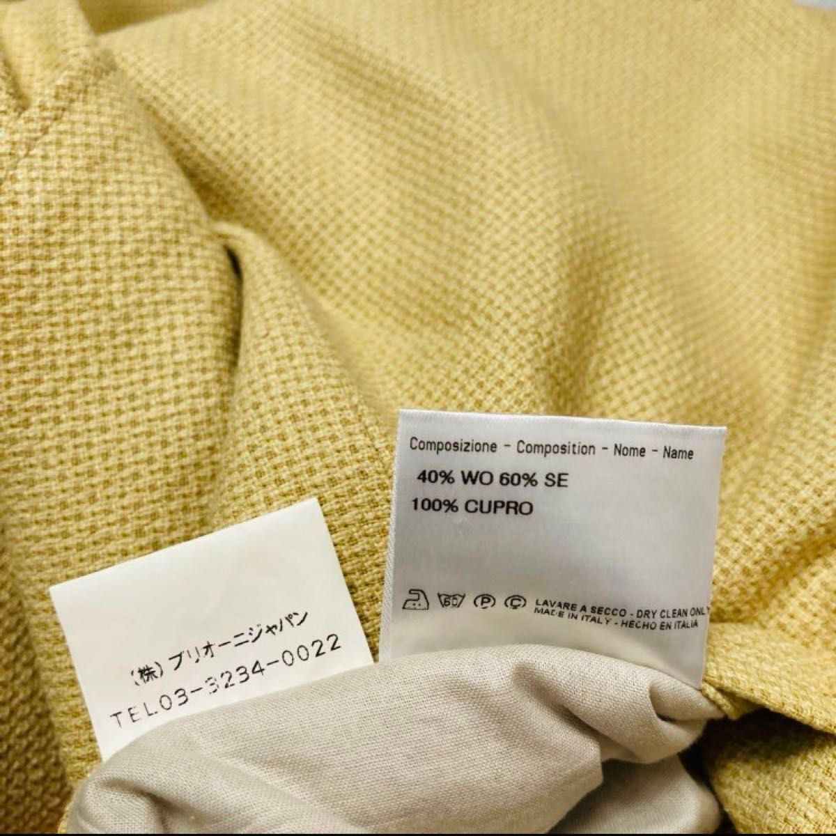 イタリア製 ブリオー二 ウールテーラードジャケット 裏地ロゴ入り 総裏 極美品 Brioni ブリオーニ シルク/ウール テーラードジャケット