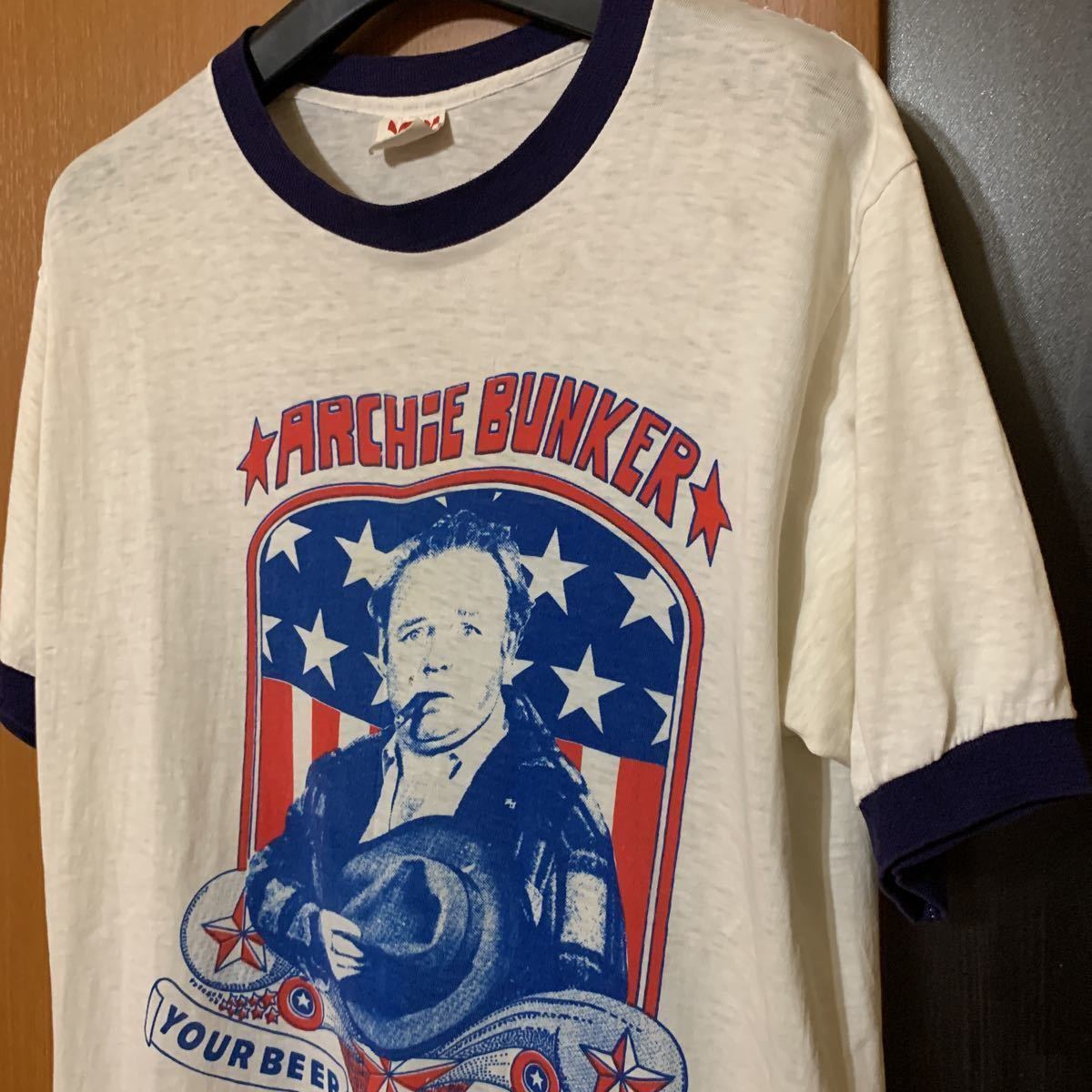 激レア 70's ARCHIE BUNKER ヴィンテージTシャツ トップス Tシャツ ...