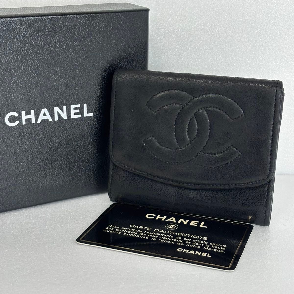 シャネル ココマーク ポートボヌール ラムスキン コインケース CHANEL シャネル ココマーク ラムスキン ミニ ウォレット コイン