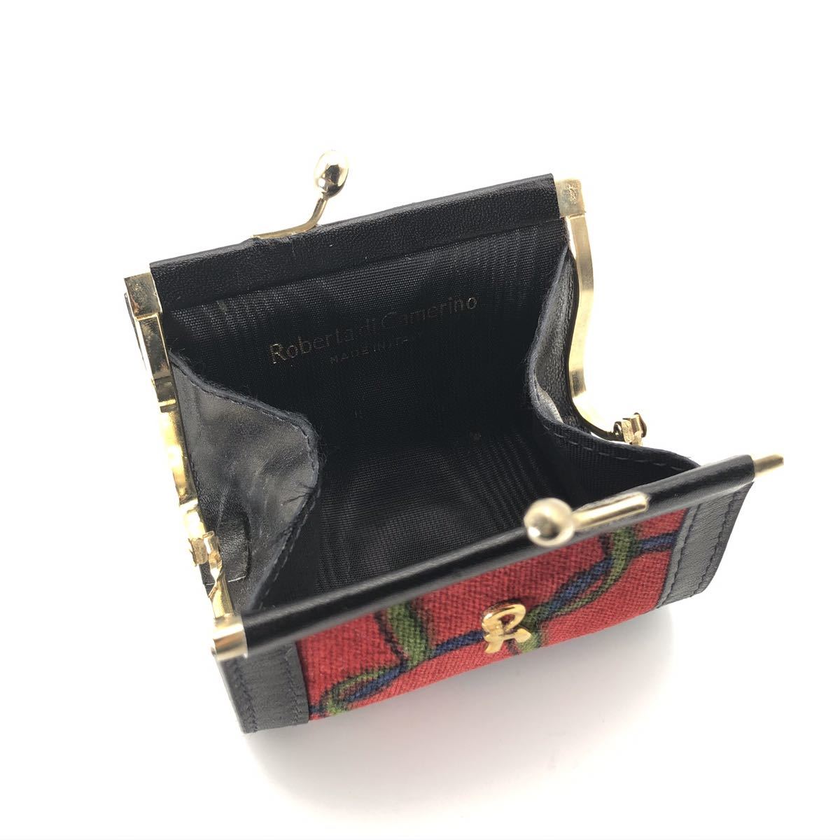  Roberta di Camerino velour coin case change purse .