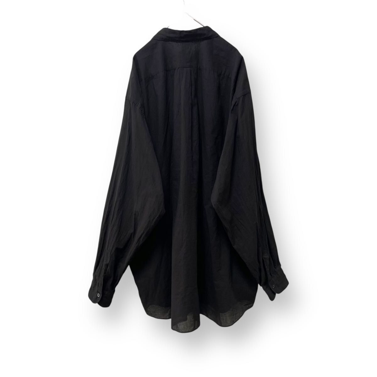 コモリ KHADIコットン コモリシャツ 25SS 25SS COMOLI KHADIコットン コモリシャツ ブラック 3 長袖シャツ