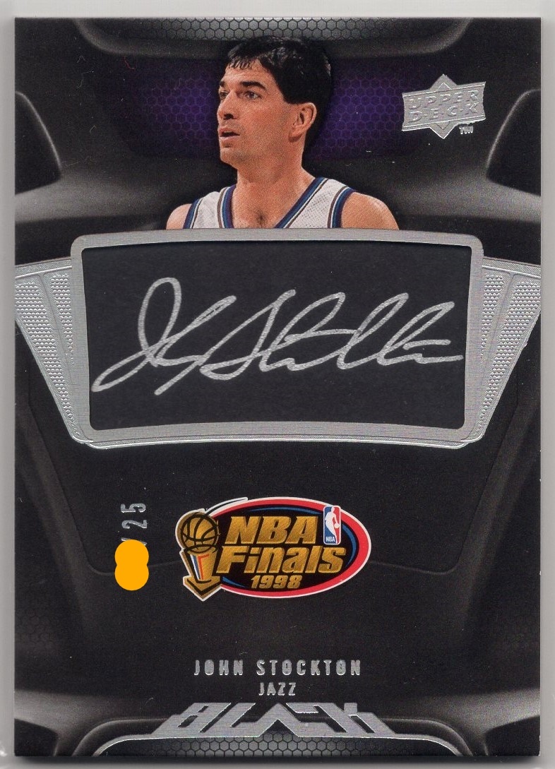 John Stockton < 2008-09 Upper Deck Black NBA Finals 1999 Autographics > 25 sheets limitation autograph autograph 